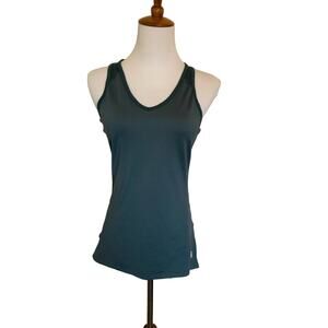The North Face flash dry racerback tank steel blue  black size small